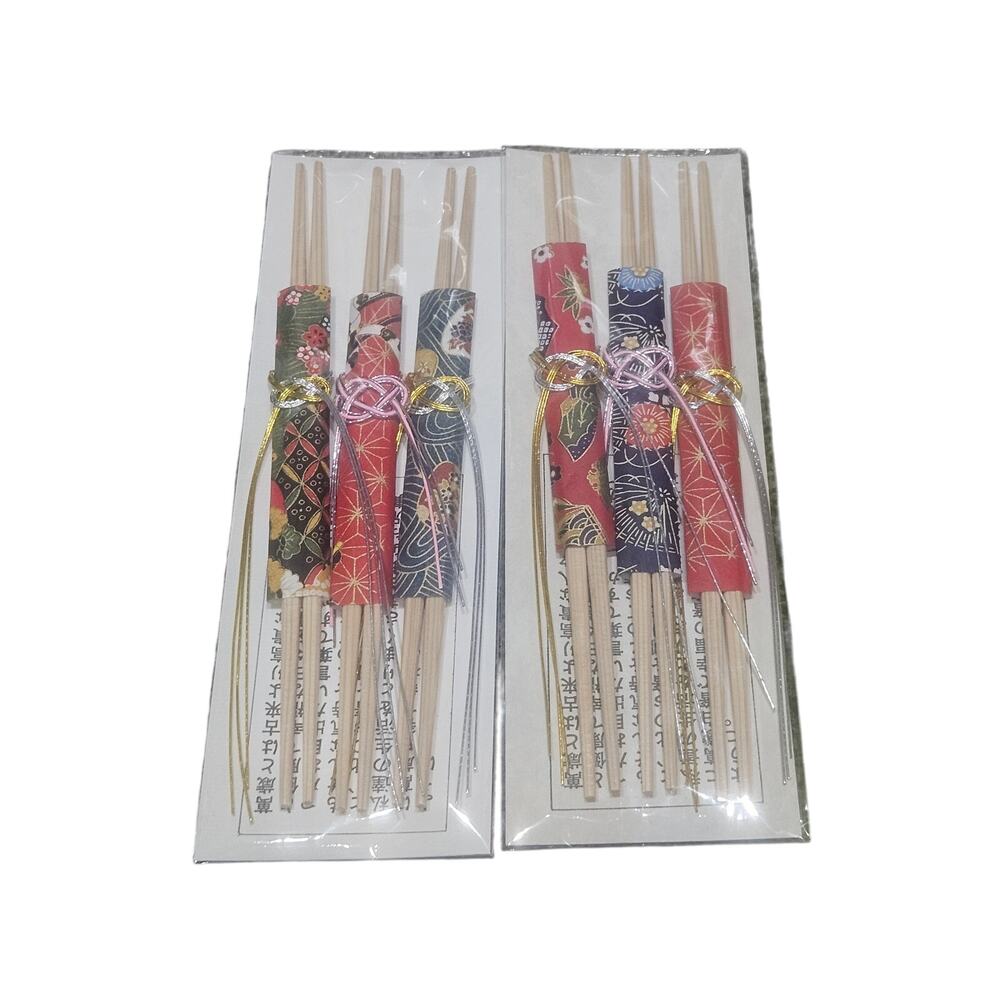 Chopsticks 2 packages with 3 pair each Brand new